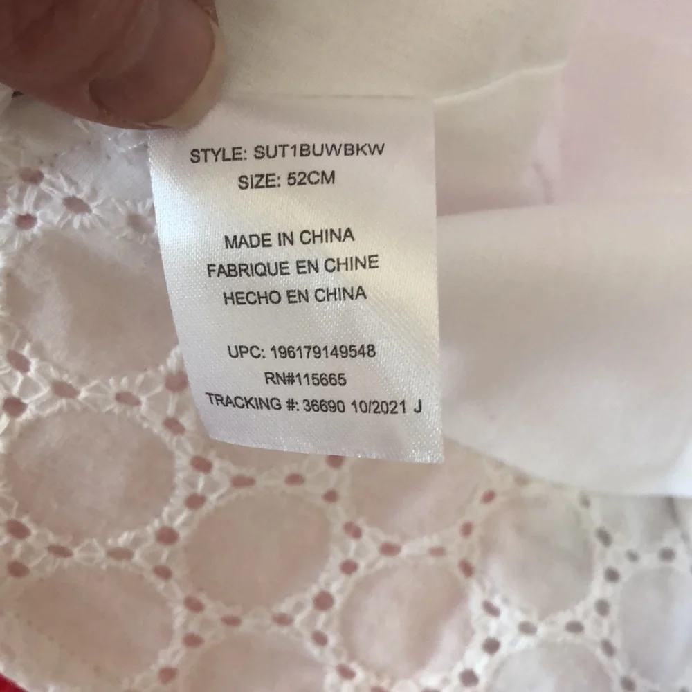 Sweet Baby Toddler girl white eyelet Sun hat